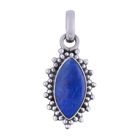 925 zilveren hanger met marquise Lapis Lazuli