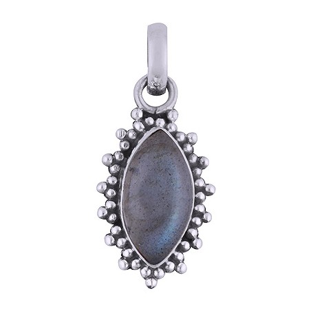925 zilveren hanger met marquise Labradoriet