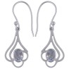 925 Sterling zilveren oorbellen ovale facet blauw Topaas