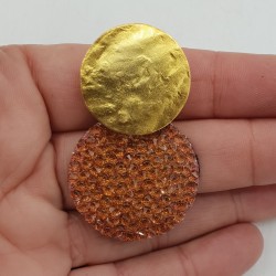 Vergulde oorbellen met Swarovski kristallen