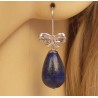 Zilveren oorbellen met Lapis Lazuli