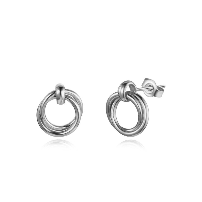 925 Sterling zilveren oorbellen double rings