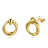 Vergulde oorbellen double rings