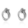 925 Sterling zilveren oorbellen dubbele ringen