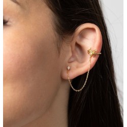 925 Sterling zilveren earcuff spin en zirkonia