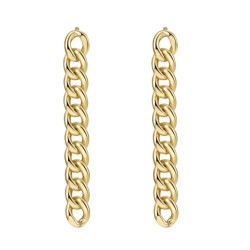 Vergulde chain oorknopjes