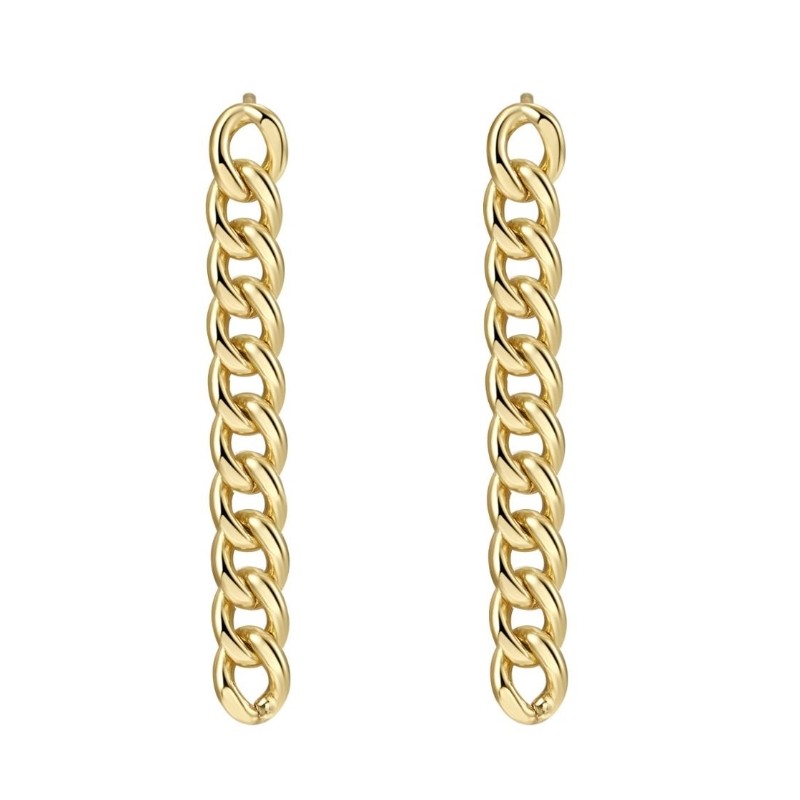 Vergulde chain oorknopjes