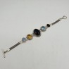 Zilveren armband Granaat Citrien Maansteen Amethist en Topaas