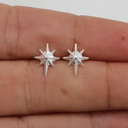 925 Sterling zilveren noordster oorknoppen