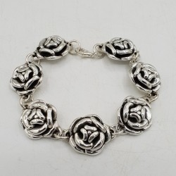 925 Sterling zilveren armband roosjes