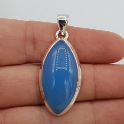 925 Sterling zilveren hanger met marquise Chalcedoon
