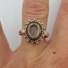925 Sterling zilveren ring met ovale Rozenkwarts