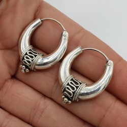 Creolen oorringen zilver bewerkt 05