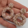 Glassberry oorbellen open ring roze