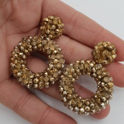 Glassberry oorbellen open ring goudkleurig