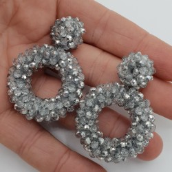 Glassberry oorbellen open ring zilver
