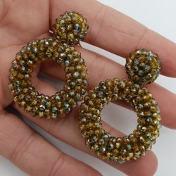Glassberry oorbellen open ring groen
