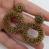 Glassberry oorbellen open ring groen