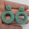 Glassberry oorbellen open ring mint groen