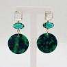Vergulde oorbellen met Crystals en Resin