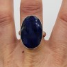 Zilveren ring met ovale Saffier 20 mm