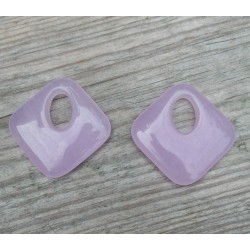 Hanger set vierkante licht paarse Jade