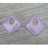 Hanger set vierkante licht paarse Jade