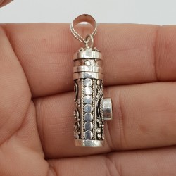 Zilveren parfumhanger / ashanger met ronde Granaat small