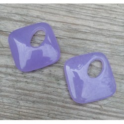 Hanger set vierkante lavendel paarse Jade