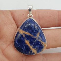 925 Sterling zilveren hanger met oranje Sodaliet