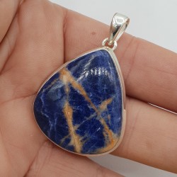 925 Sterling zilveren hanger met oranje Sodaliet