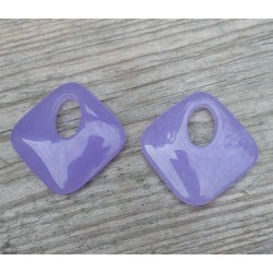 Hanger set vierkante lavendel paarse Jade