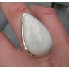Zilveren ring gezet met druppelvormige Scoleciet 18 mm