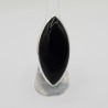 925 Sterling zilveren ring met grote marquise zwarte Onyx 19.5 mm