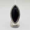 925 Sterling zilveren ring grote marquise zwarte Onyx