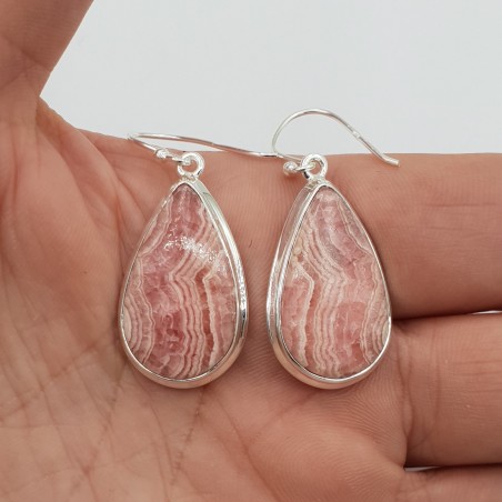 925 Sterling zilveren oorbellen Rhodochrosiet