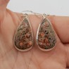 925 Sterling zilveren oorbellen met Luipaard Jaspis