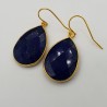 Vergulde oorbellen met Lapis Lazuli