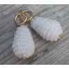 Creool hanger set met druppel van regenboog Maansteen
