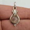 925 Sterling zilveren hanger ronde Rozenkwarts