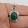 925 Sterling zilveren hanger met ovale groene Onyx
