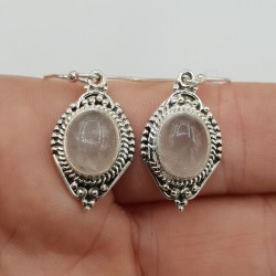 925 Sterling zilveren oorbellen met Rozenkwarts