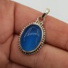 925 Sterling zilveren hanger met blauw Chalcedoon