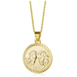Vergulde ketting met Ram sterrenbeeld hanger