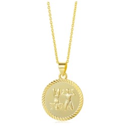 Vergulde ketting met Tweeling sterrenbeeld hanger