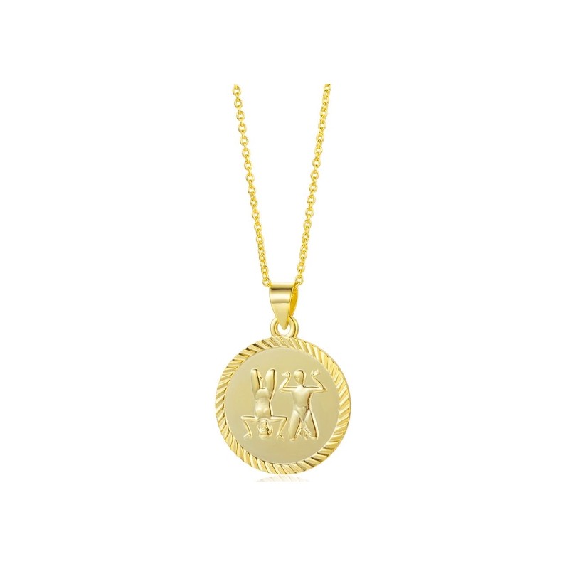 Vergulde ketting met Tweeling sterrenbeeld hanger