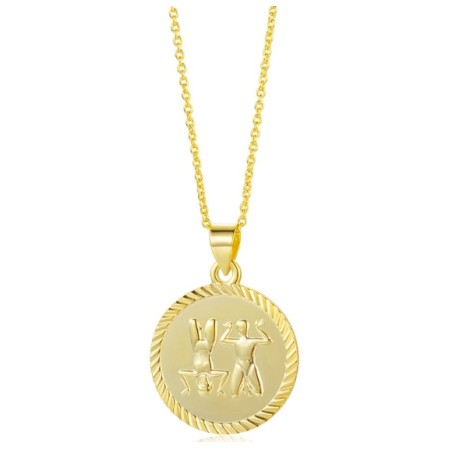 Vergulde ketting met Tweeling sterrenbeeld hanger