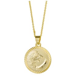 Vergulde ketting met Leeuw sterrenbeeld hanger