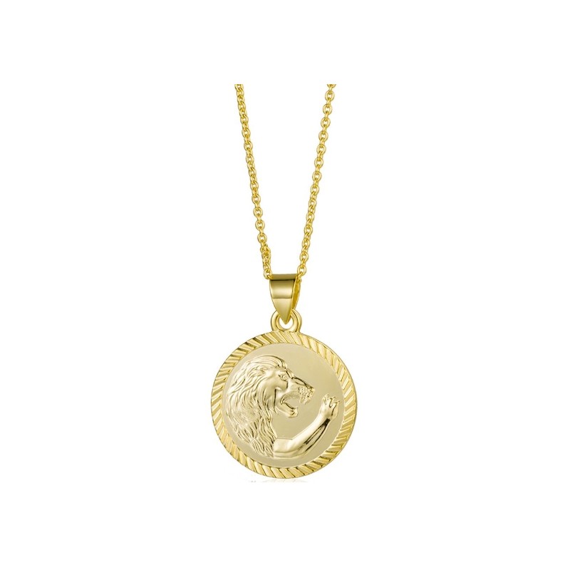 Vergulde ketting met Leeuw sterrenbeeld hanger