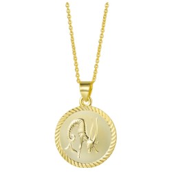 Vergulde ketting met Steeenbok sterrenbeeld hanger